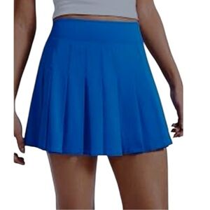 Vintage HEAD Solid ROYAL BLUE pleated mini skirt Medium BALLETCORE Barbicore